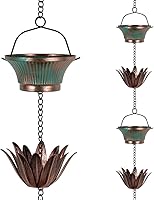 Vista 8 de Cadenas de lluvia negras para canalones, cadena ajustable para drenaje de aleros, Hierro