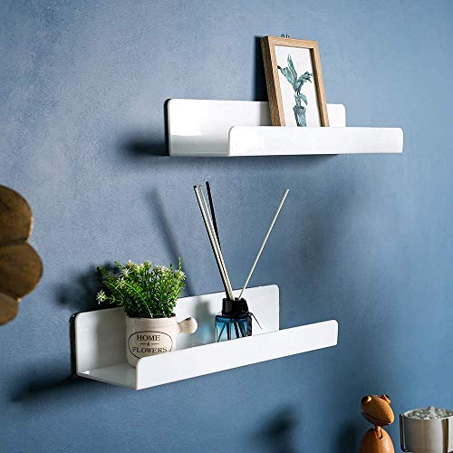 Ieek 15 Inch White Floating Wall Shelf,Modern Picture Display Ledge And Wall Book Shelves For Kids Room,Wall Storage Rack For Bedroom/Living Room/Office,Set Of 3 #TOP4