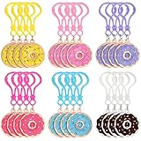 24 Pcs Sweet Donut Party Favors Sweet Donut Keychain Sweet Doughnut Theme Birthday Party Supplies Donut Pendant Toy Ornament for Kids Boy Girl Souvenirs Reward Gift Treat Goodie Bag Fillers, 6 Colors