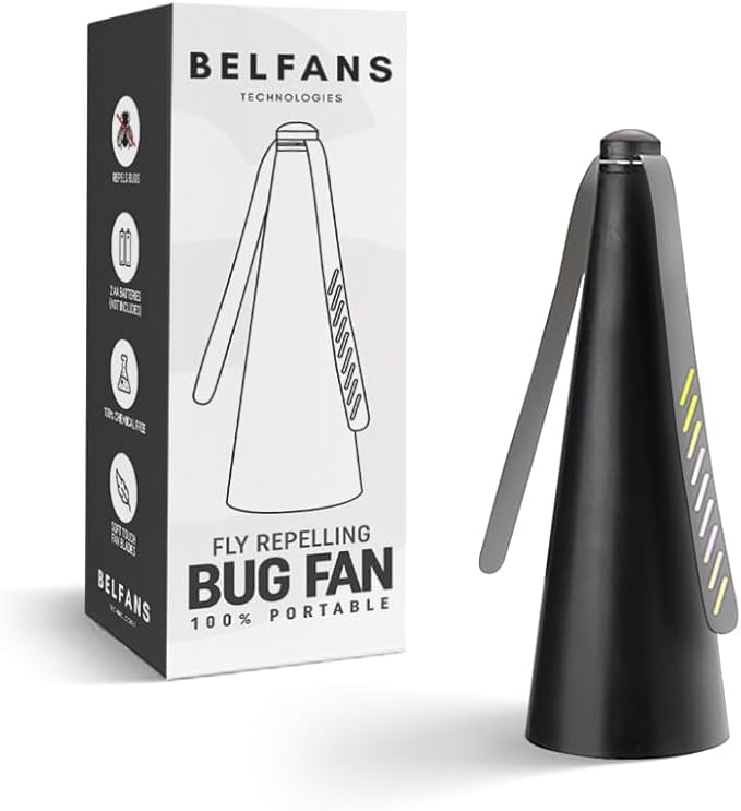 Amazon.com : Belfans FlyRepellent Fan for Tables – AA Battery/USB ...