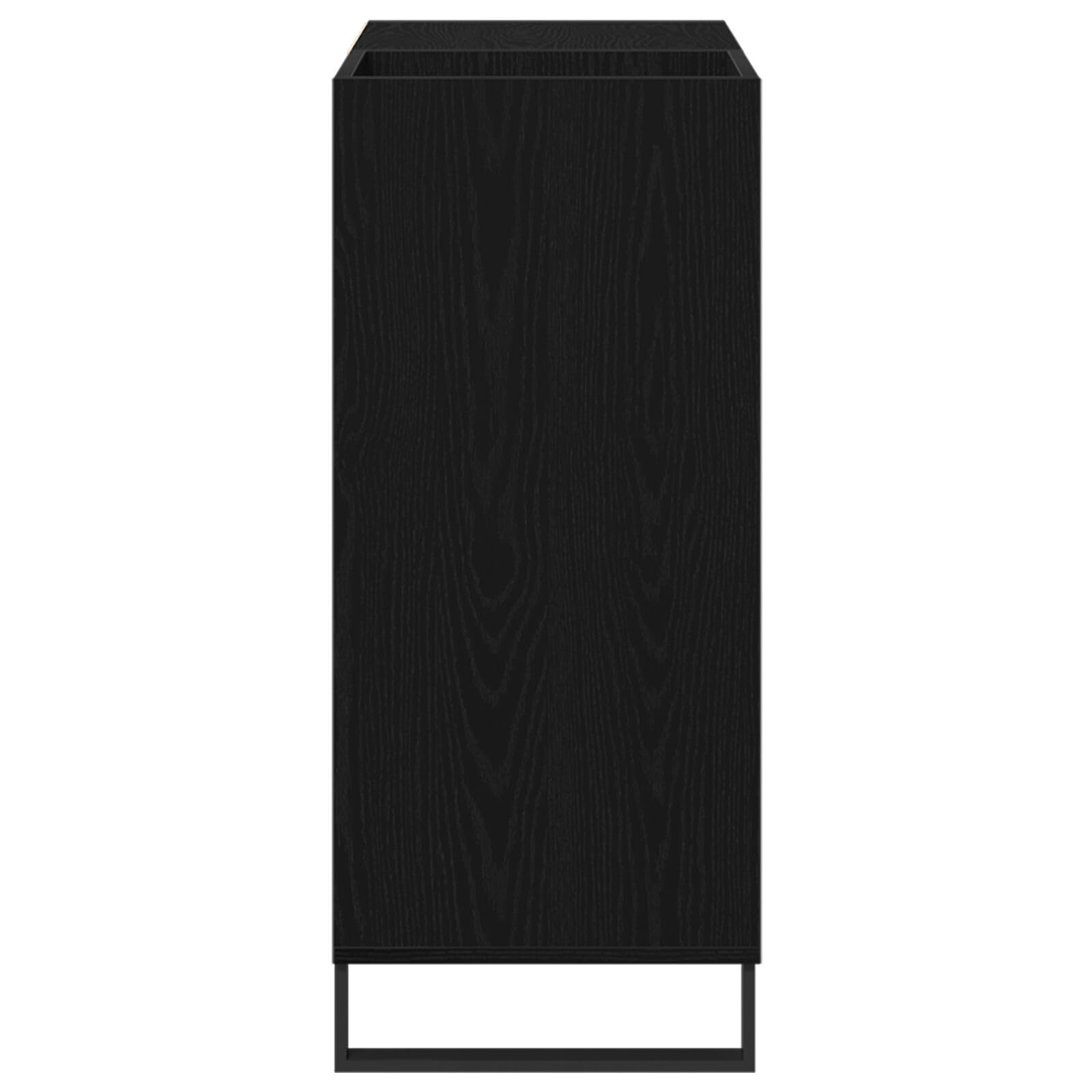 Brokky 862916 Mobile per Vinili Rovere Nero 84.5x38x90 cm Legno Ingegnerizzato Giradischi Vinili Stand Tavolino con Archiviazione Record in Vinile,Espositore per Dischi,Gabinetto del Supporto da Recor