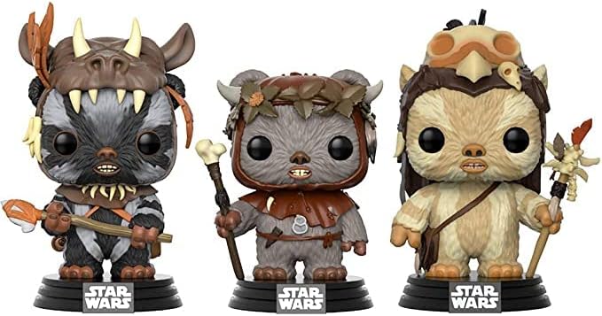 Miniatura 2 de Funk o Pop! Star Wars Ewoks - Teebo, Chief Chirpa, Logray - Paquete de figuras de vinilo