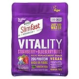  Slimfast - Vitality High Protein Meal Replacement Powder Shake - Strawberry and Blueberry Burst Powder - 10 Servings
