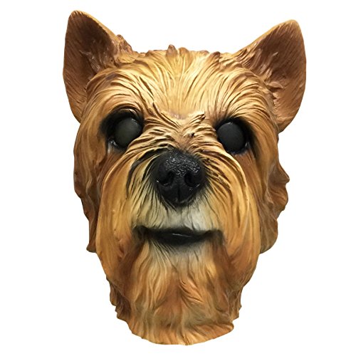 Off The Wall Toys Yorkie Yorkshire Terrier Dog Costume Face Mask Kennel Club Brown #TOP1