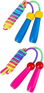 Jump Rope for Kids 2pcs Colorful Skipping Rope Kids Jumprope Exercise Jump Rope Fitness Jump Rope Kids Skipping Rope Jump Rope for Kids Wooden Blue Lightweight Jump Rope Sports