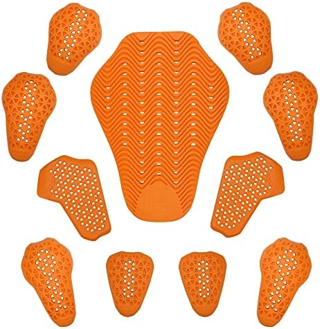 JC Jorden CE Approved Armor Pad Set, Motorcycle Jacket Replacement Pad, Knee Pads, Guards Protective , Shoulder Pads, Back Protector 11 in 1 for Motorcycle Motorbike Jackets, Pants and Racing Suit, M