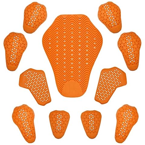 JC Jorden CE Approved Armor Pad Set, Motorcycle Jacket Replacement Pad, Knee Pads, Guards Protective , Shoulder Pads, Back Protector 11 in 1 for Motorcycle Motorbike Jackets, Pants and Racing Suit, M Cover