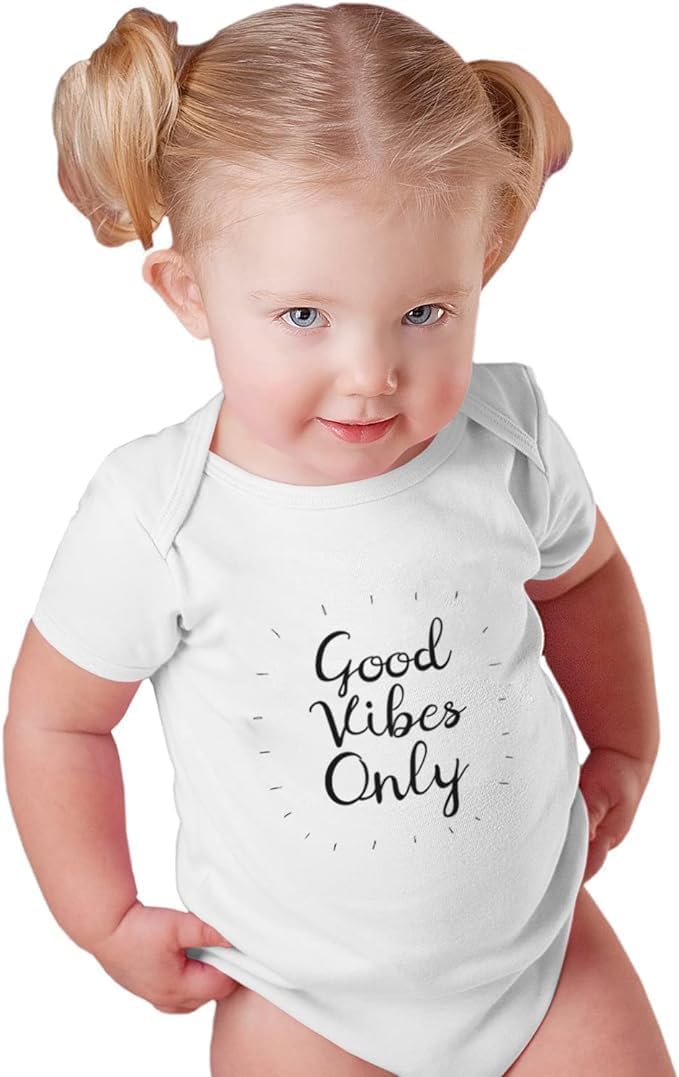 TREELANCE Good Vibes Only Yoga Baby Organic Cotton Babies Clothes Onesie Onesies Baby Shower Gifts