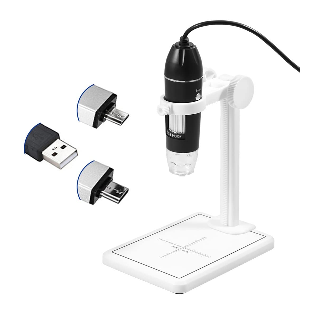 asdchZen Accessories Kit Slide Preparation Camer 1600X Usb Microscope 8 Leds Electronic Microscope Zoom Camera Magnifier Microscope Accessories