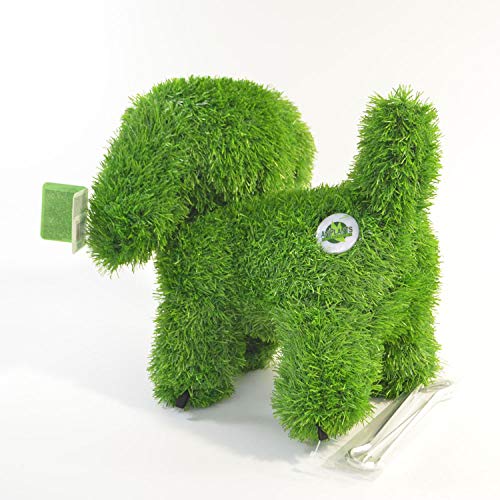 Kögler 53248 - AniPlants Hund stehend, Deko-Figur aus Kunstrasen, ca. 36 x 20 x 33 cm groß, wetterfest und formstabil, mit Ankern zur Befestigung, ideal als Deko für Garten und Haus