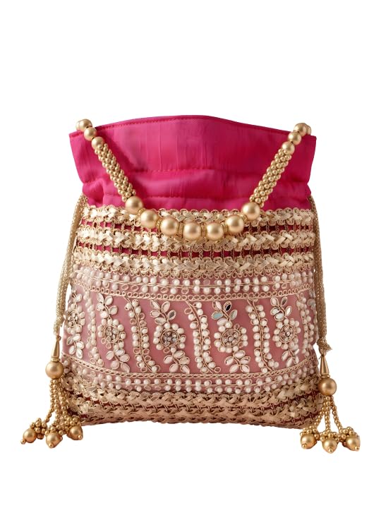 Image of Adiva Potli Handbags For Women | Potli Bags For Ladies For Wedding | Potli Bags For Women | Wedding Bags For Woman | Batwa Potlis Hand Bag | Designer Potli Bag For Ladies For Marriage