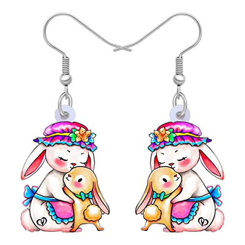 Pendientes de cesta de Pascua en acrílico de 30mm x 18mm para mujer