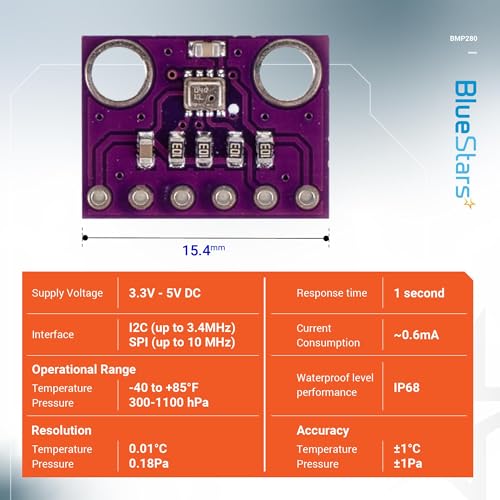 Capteur numérique BMP280 BlueStars 3.3V lot de 2 pour Arduino et Raspberry Pi - 2