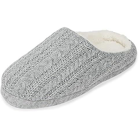 Lakeland Active Women's Hobkin Cable Knit Slippers - Grey - Small (3-4 UK) Cover