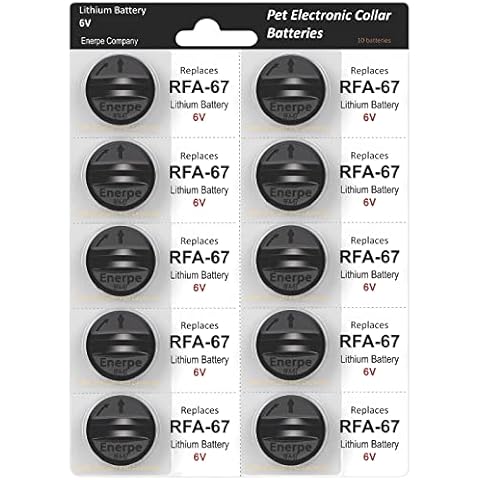 Enerpe RFA-67 RFA-67D-11 6V Replacement Battery Long-Lasting & High Capacity Compatible with PetSafe Electronic Collars 10-Pack Cover