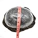 Toupee for Men Hairpiece Full Injected Poly Skin Hair System Replacement Durable PU Mens Toupee Hair Piece Unit for Men (#560 Medium Light Brown+60% Gray-120% Density, 8