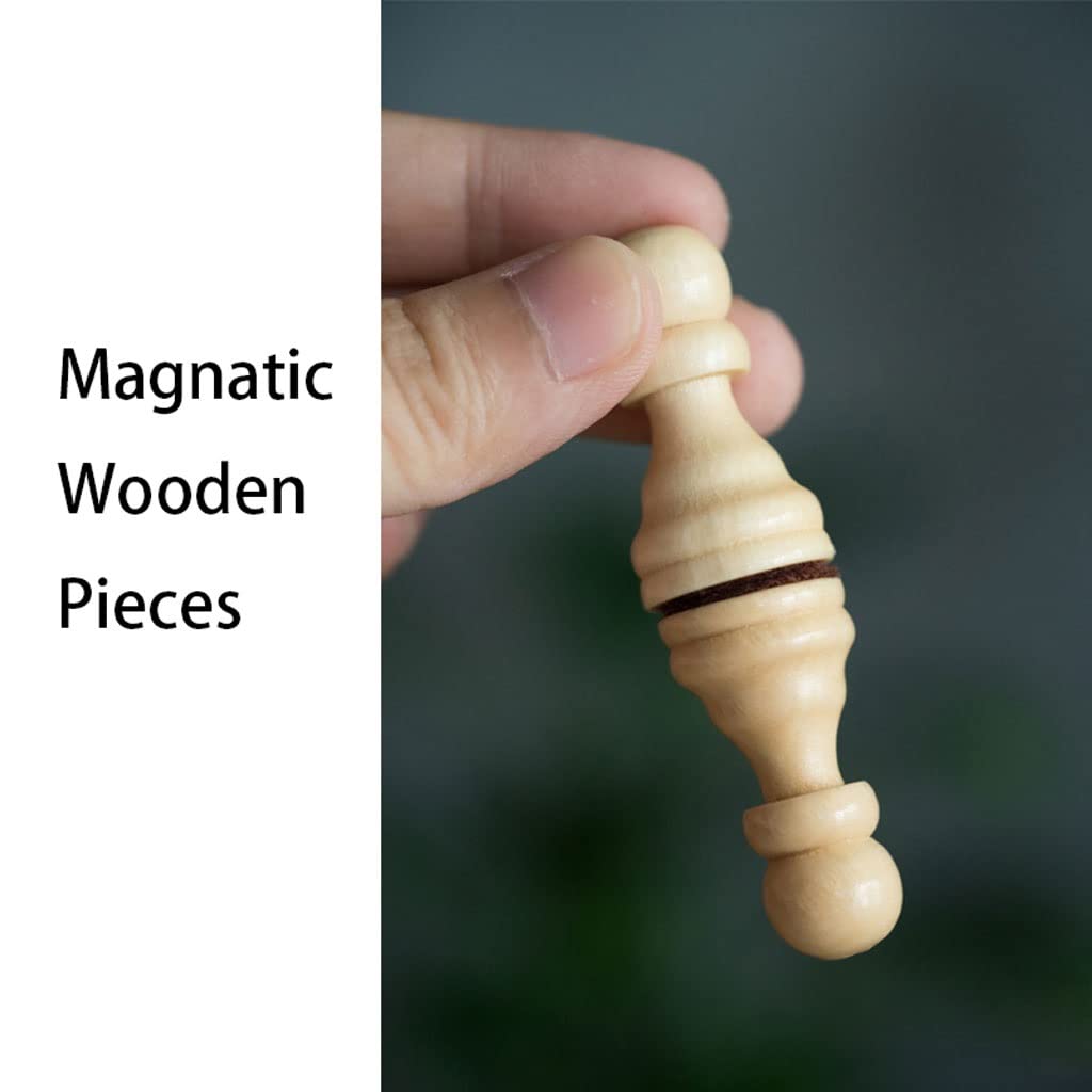 Schachspiel-Set, Schach-Set, Schachbrett-Set, Holz-Schach-Set: magnetisches Standardbrett, gut verarbeitete Schachbrett-Teile und gefilzter Spielbrett-Innenraum zur Aufbewahrung, faltbare Schach