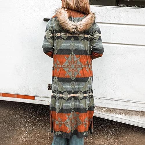 Womens Winter Coats Faux Fur Warm Jackets Fuzzy Hoodie Cardigans Long Sleeve Oversized Casual Outerwear with Pockets4