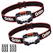 Gritin Lampada Frontale, [2 Pezzi] Torcia Frontale LED con 3 modalità di Illuminazione Lampada da Testa, Conveniente e Impermeabile, per Correre, Campeggio, Arrampicata, Pesca(6 Batterie Incluse)