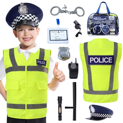 Cheerful Children Toys Kids Police Costume Set 10Pcs Kids Dress-Up Age 3-7