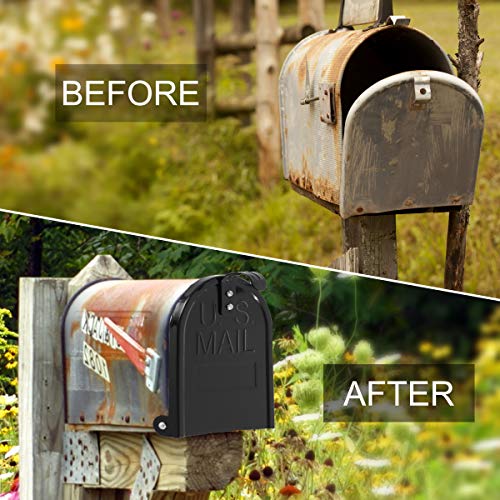 YLOVAN"Snap-in" Mailbox Door Replacement - Cast Aluminum Door and Frame 6 1/4 Inch (Width) by 8 Inch (Height) - Black - Thumbnail 5