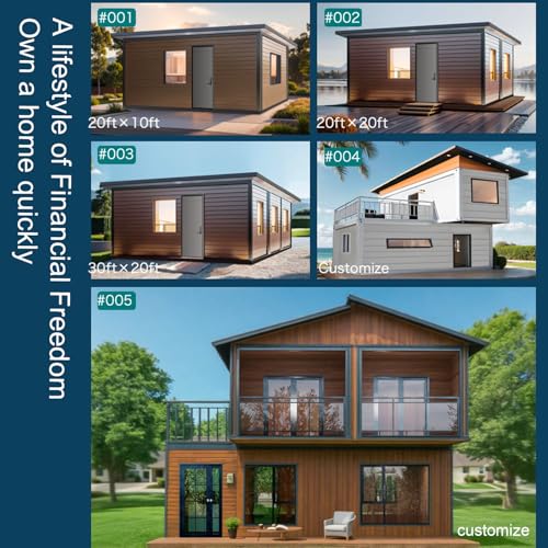 Customized 20 x 20ft(400 sq ft) 1-2 Bedroom Tiny House to Live in for Adults casas prefabricadas para Vivir Foldable Modular House for Sale Mobile Container House 1-5 Unit Room - Image 3