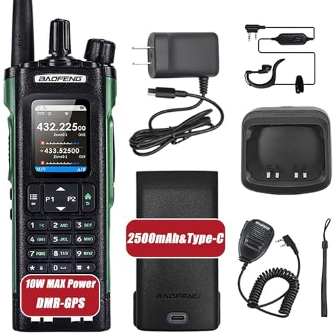 BAOFENG Ham Radio Long Range Walkie Talkies with GPS Bluetooth NOAA Weather Receiver Rechargeable Type-C Charge 2500mAh Battery Handheld 2 Way Radio