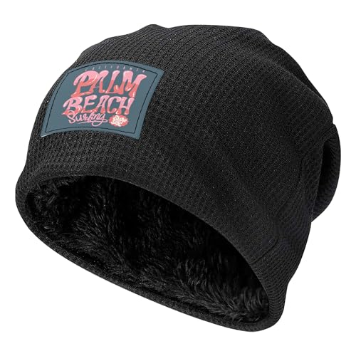 Bonnet en Maille pour Homme Style Professionnel Minimaliste Noir 14