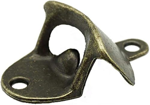 Miniatura 2 de Paquete de 20 abridores de botellas montado en la pared, abrebotellas de cerveza vintage con tornillos para bares, hoteles KTV, hogares, (bronce)