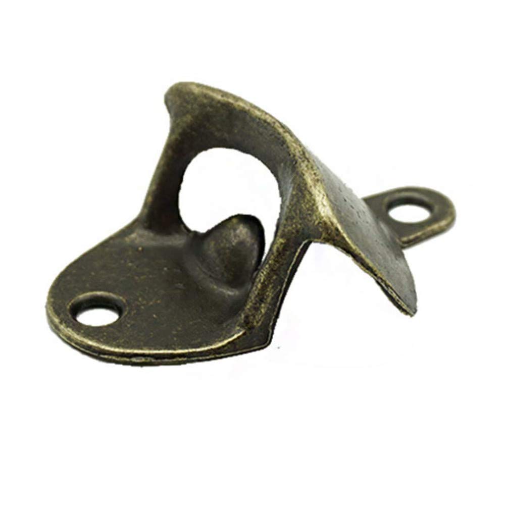 ANSLYQA 20 Pack Bottle Opener Wall Mounted, Vintage Beer Bottle Opener with Screws for Bars KTV Hotels Homes, (Bronze)