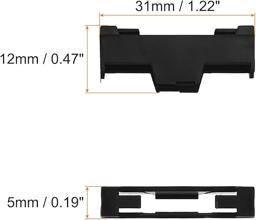 Miniatura 10 de MECCANIXITY 50 clips de cable servo, extensión de servo ABS, soporte de fijación de hebilla de cable de seguridad para avión a control remoto,