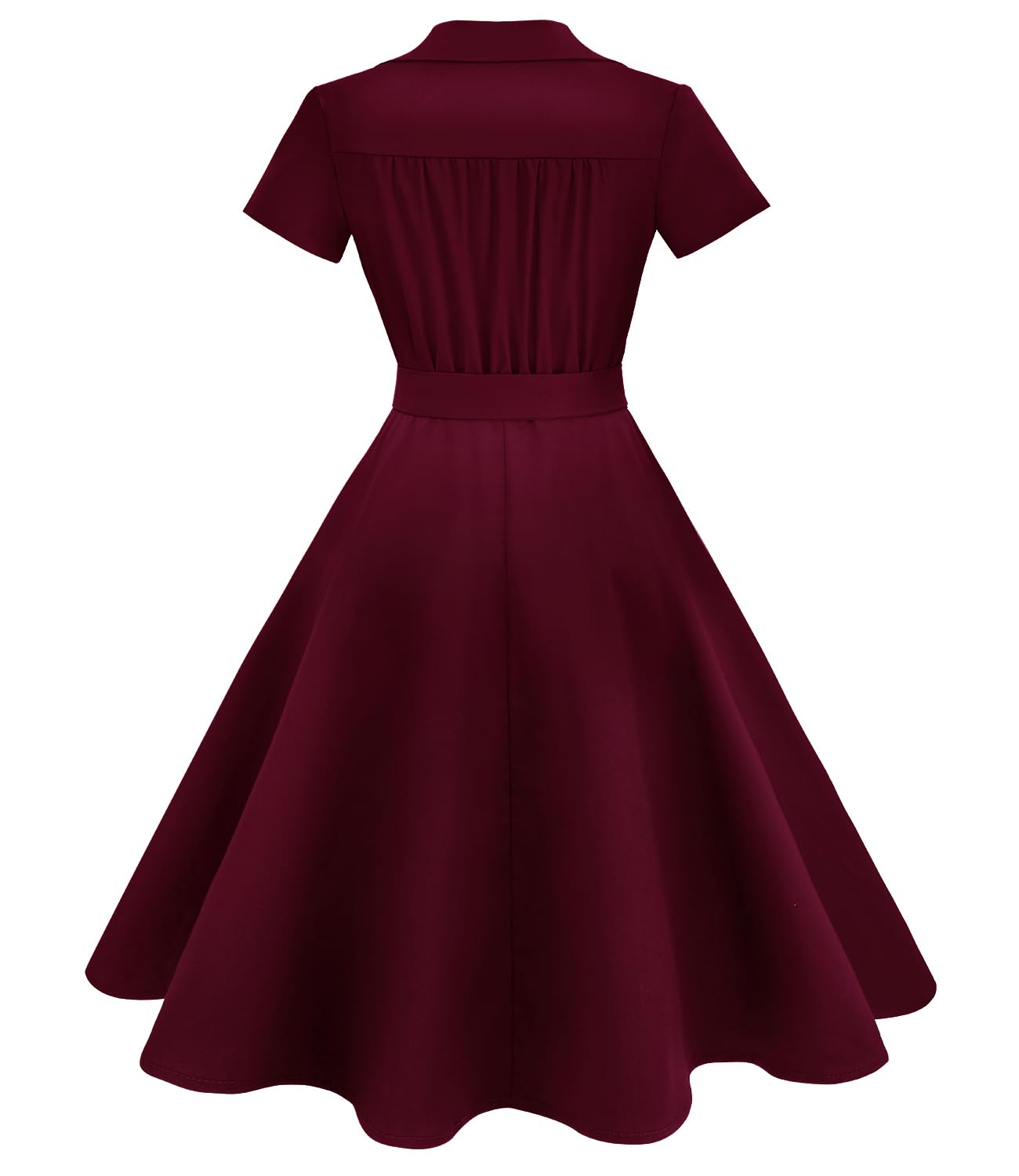 Gonna Vintage Anni 50 60 Audrey Hepburn Vestiti da Cocktail da Donna Elegante di Cotone Manica Corta