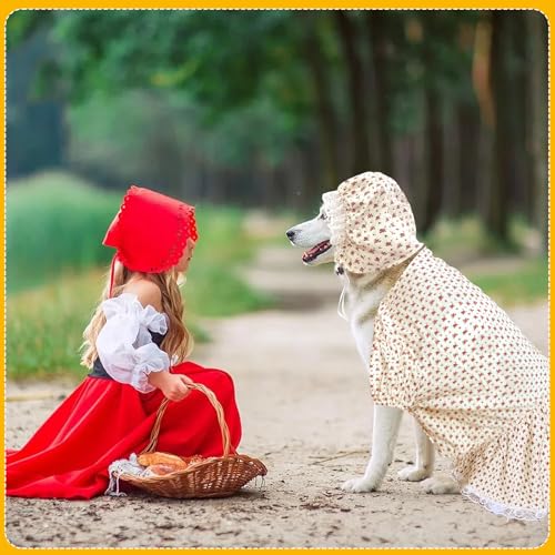 3-teiliges Kostüm für alte Dame für Hunde, Oma, Hundekostüme und Hut, lustige Retro-Sonnenbrille für Halloween, Hundeparty, Cosplay (5 XL)