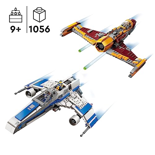 Star Wars E-Wing della Nuova Repubblica vs. Starfighter di Shin Hati, Set Serie Ahsoka con 2 Veicoli Giocattolo, Figura di Droide, 4 Minifigure e 2 Spade Laser 75364 - Lego - Immagine 1