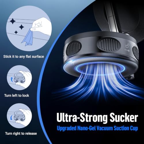 Magnetic Phone Holder for Car Dashboard Windshield Mount Strong Suction Cup — view 6
