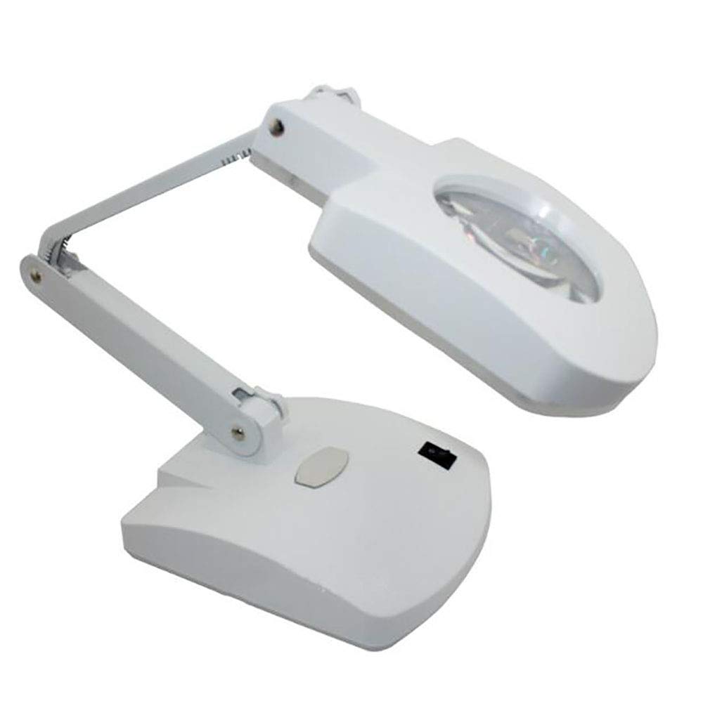 LED desktop magnifying glass, 7cm long, 13cm wide, 39cm high, can be used for reading, reading newspapers, office, learning, gathering, gifting