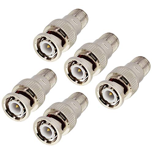 Adaptador coaxial F macho a BNC hembra 5 unidades miniatura 2