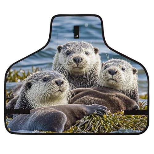 Delantal de trabajo Sea Otter Family con 8 bolsillos y ajuste cruzado miniatura 1