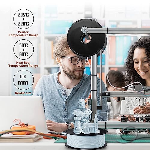 Image of PLA Filament 1.75mm Marble Blue 1KG, Stone-Like Texture, Consistent Diameter + /- 0.03mm, Vacuum Packaging 3D Printer Filament