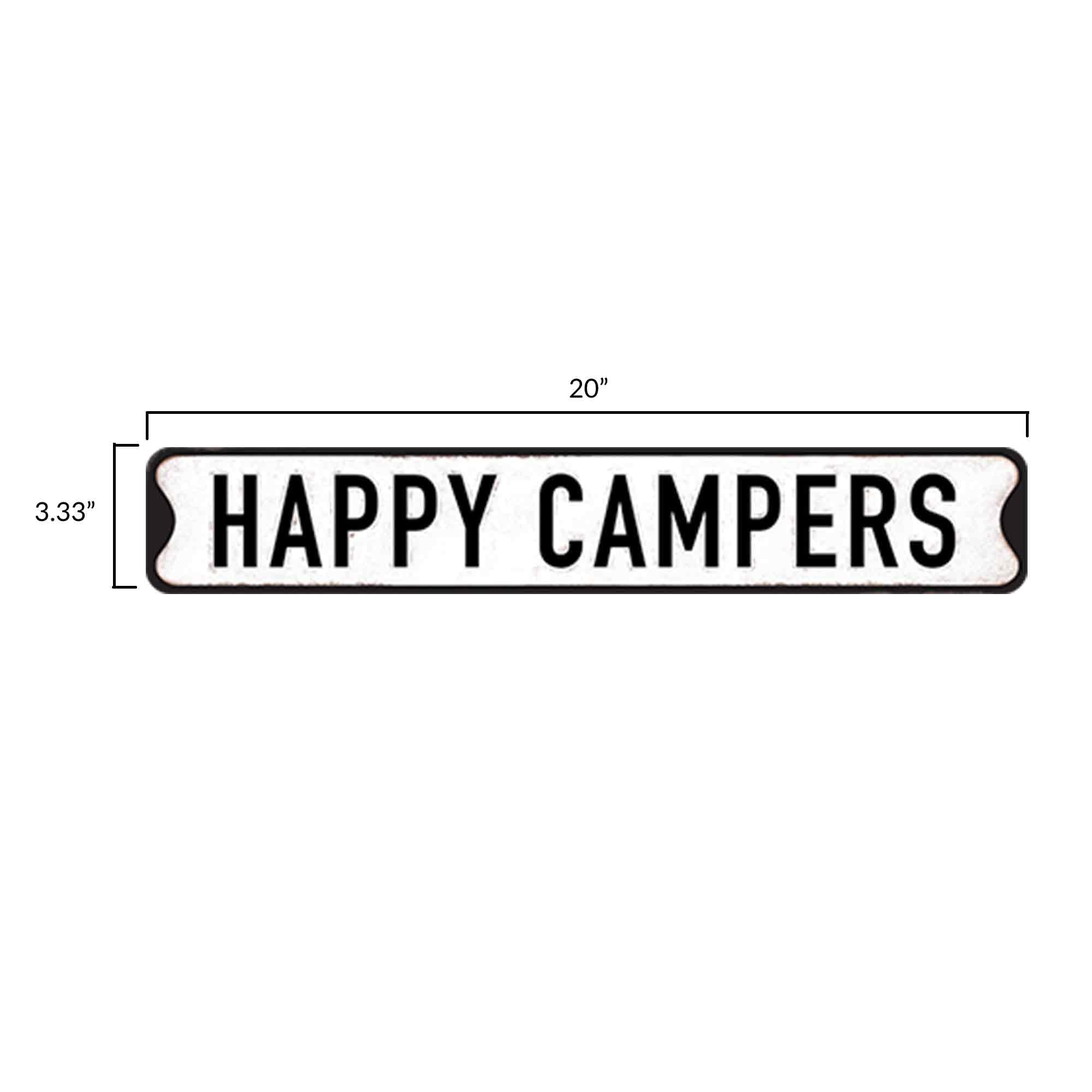 Open Road Brands Happy Campers - Cartel en Relieve de Calle
