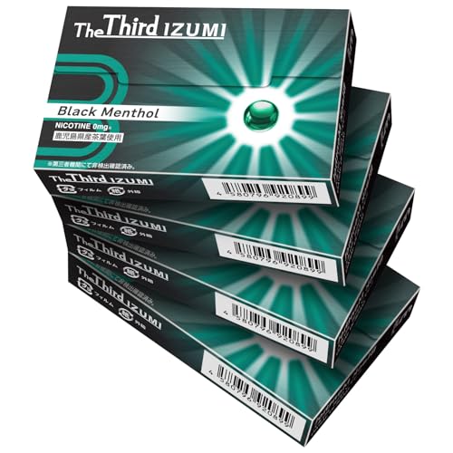 The Third IZUMI アイコスイルマ 禁煙サポート ニコチンゼロ 禁煙 イルマワン ノンニコチン 禁煙パイポ ニコチンレス ブラックメンソール 4箱