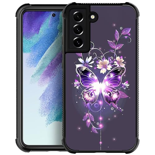Coque Samsung S21 FE papillon violet pour style au quotidien