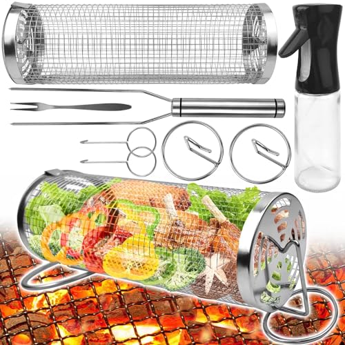 Rolling Grilling Basket Rolling Basket For Outdoor Grill Tools Barbeque