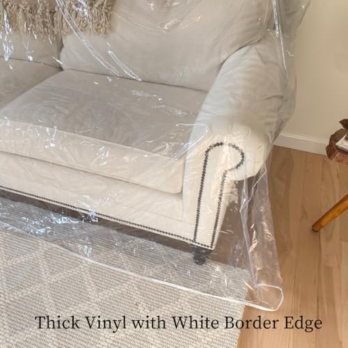 Evelots 8365 Clear Couch Cover - Thick Heavy Duty Vinyl 3 Seat Sofa Cover For Protection Against Cat & Dog Clawing - Stain & Dust Protector - Waterproof Slipcover thumb #6