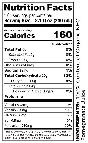 Pomona Organic Juices Pure Pomegranate Juice thumb #2