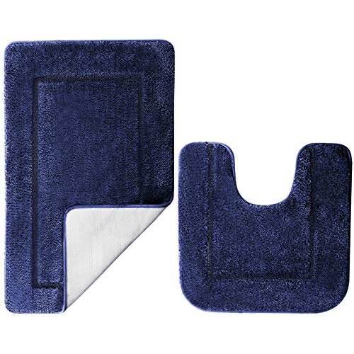 SOANNY Badematte 2er Set, weiche rutschfeste Mikrofaser mit hoher Dichte wasserabsorbierend...