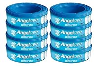 Angelcare 8er-Pack Original Nachfüllkassetten für Angelcare Windeleimer Comfort Plus