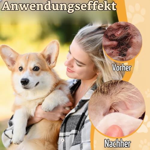 OPEIXSAYKOC Ohrentropfen für Hunde 60ml, Ohrentropfen Hund Entzündung, OhrentropfenHund