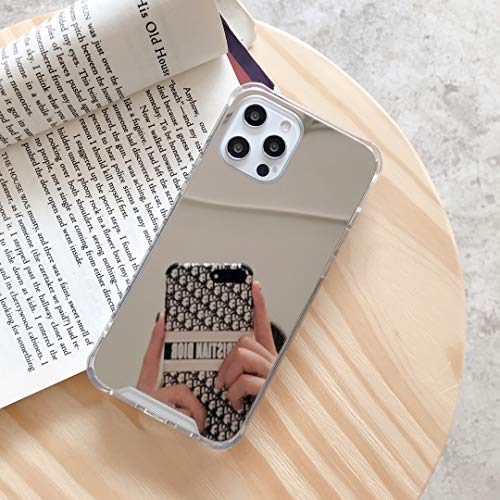MURMAZ iPhone 12 Pro Max Case Mirror Case with [Reinforced Corner] Hard Back+Soft Bumper [Shockproof] Protective case Cover for Girls Woman Makeup Touch up and Back Camera Selfies (Mirror 12ProMax)