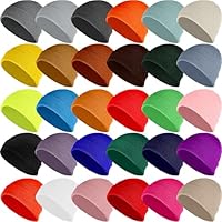 SGBETTER 30 Pack Kids Beanies Bulk Winter Knit Beanie Hats Colorful Warm Skull Cap Knit Hat for Boys Girls Cold Weather Outdoor Sports Play (UK, Alpha, One Size, Color Set 1)
